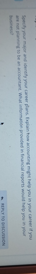 Specify your major and identify your career