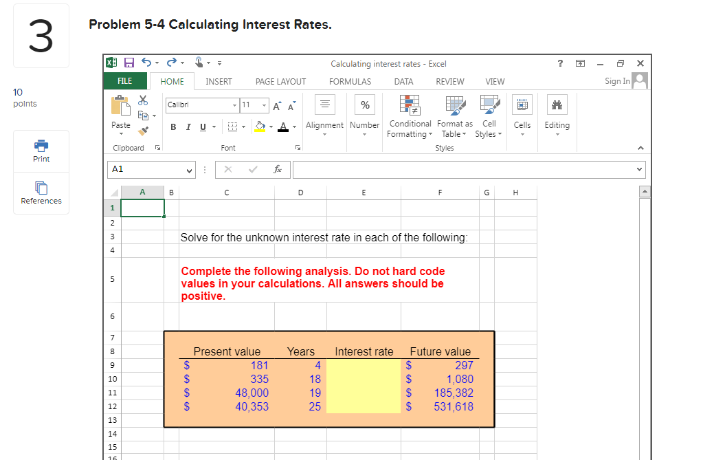Problem 5-2 Calculating Future Values.