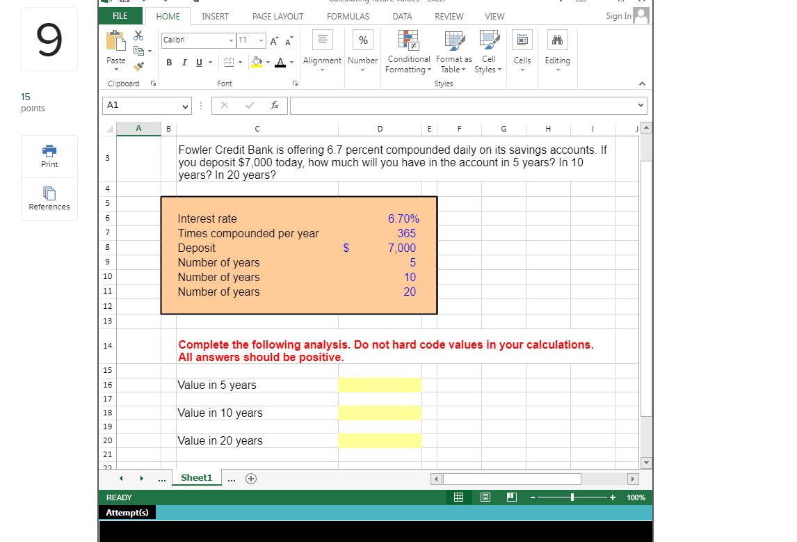 Problem 5-2 Calculating Future Values.
