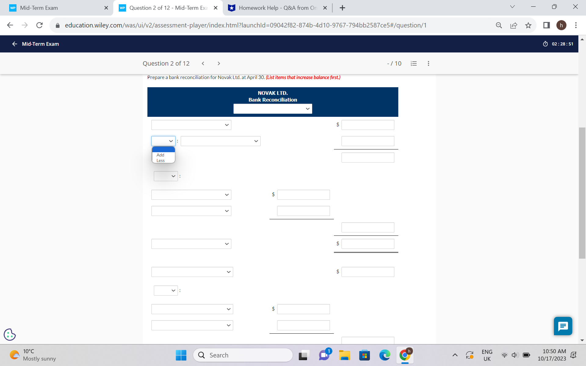 need help with accounting question please WP