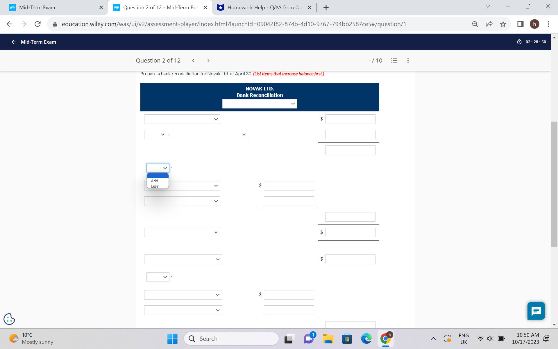 need help with accounting question please WP