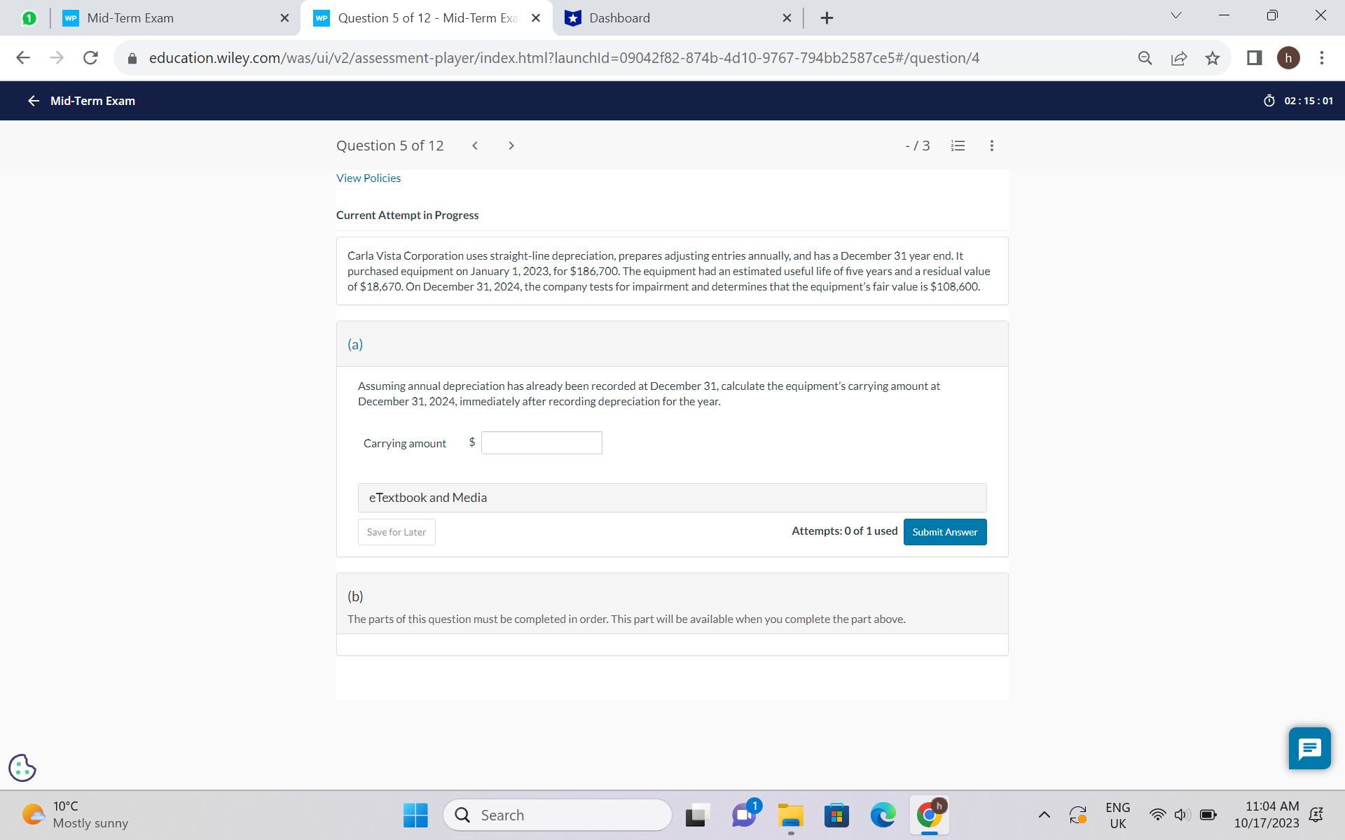 needed help please WP Mid-Term Exam X WP Question