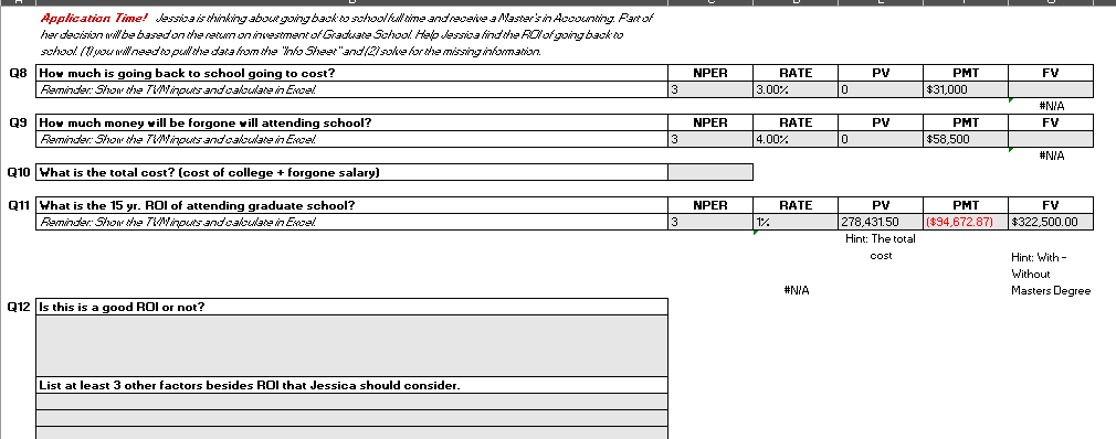 Application Time! Jessica is thinking about going
