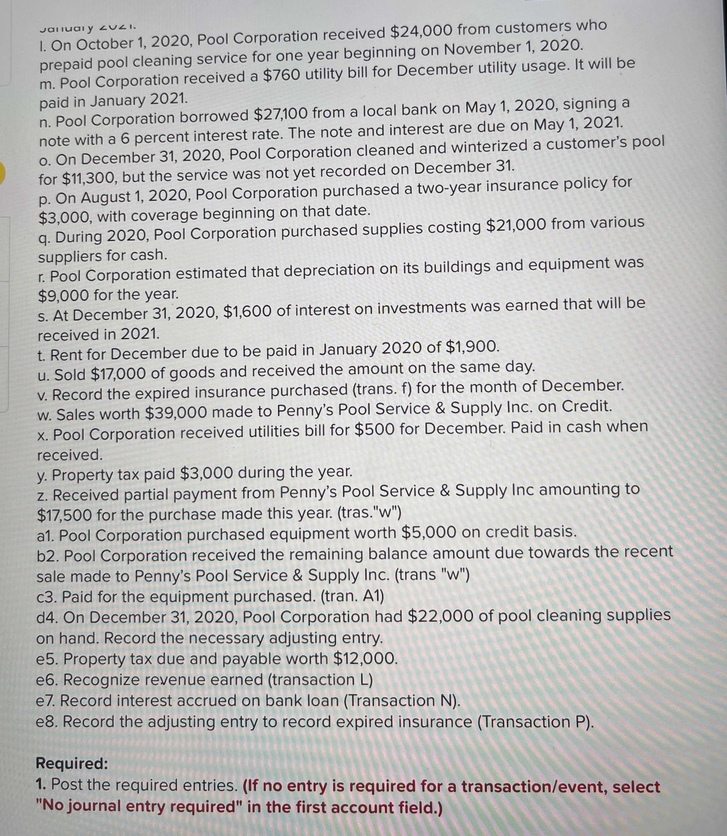 Sample Question: Complex Category Pool