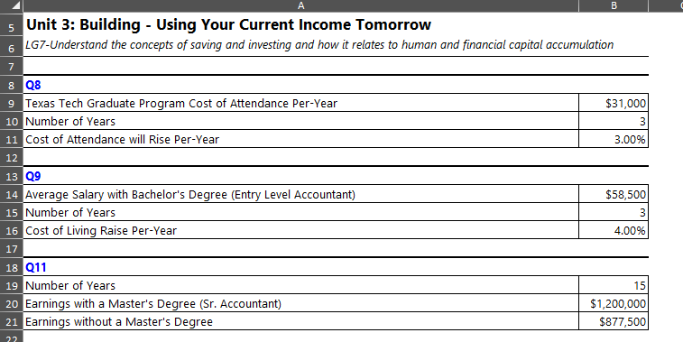 1 - N Unit 3: Building - Using Your Current