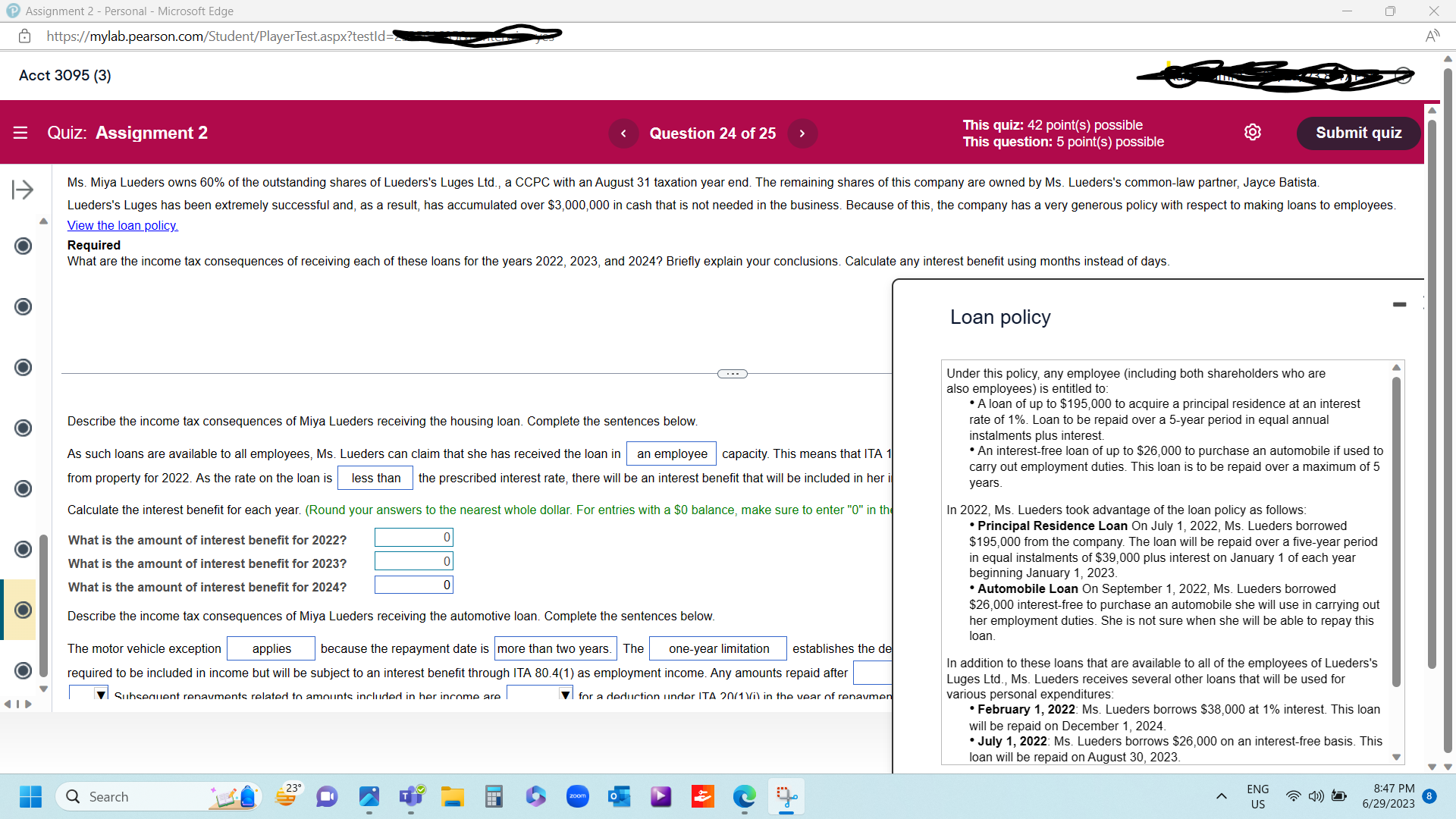 Assignment 2 - Personal - Microsoft Edge 0 X