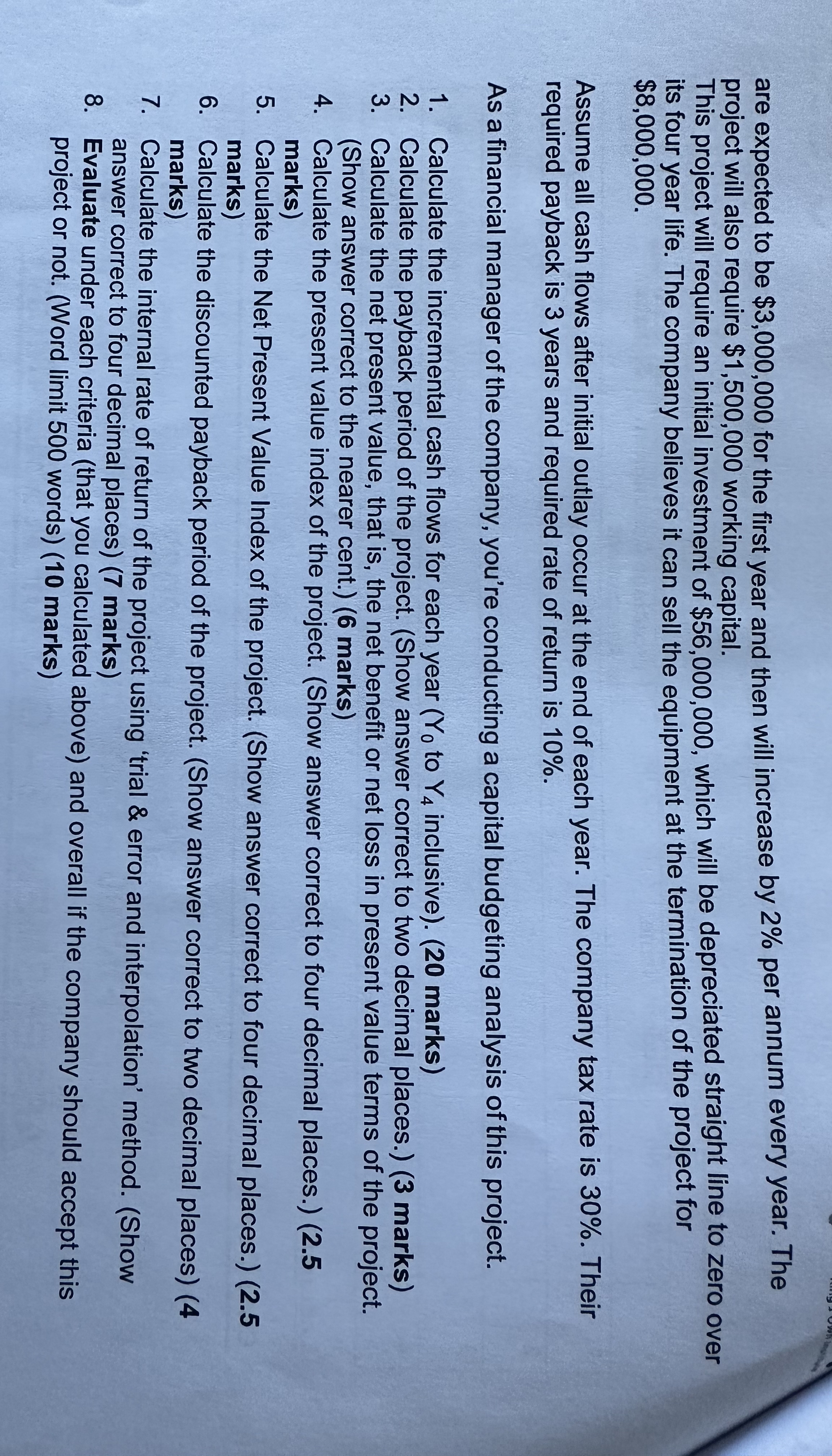 Part B: Project Evaluation (Total 55 marks) Asif