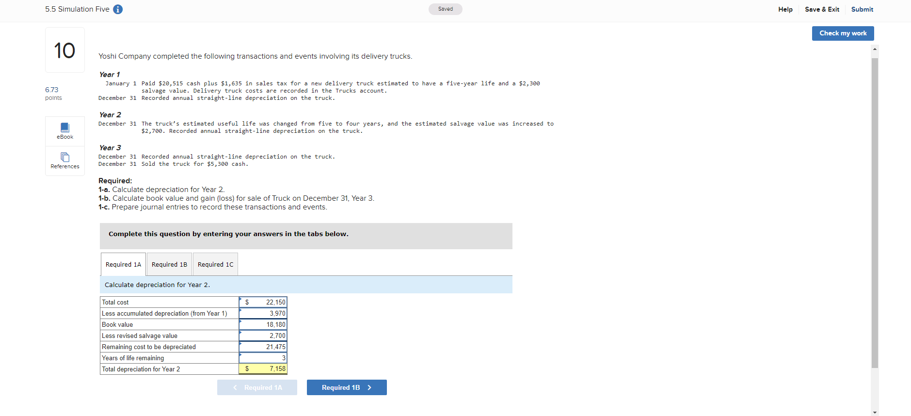 5.5 Simulation Five i Saved Help Save & Exit