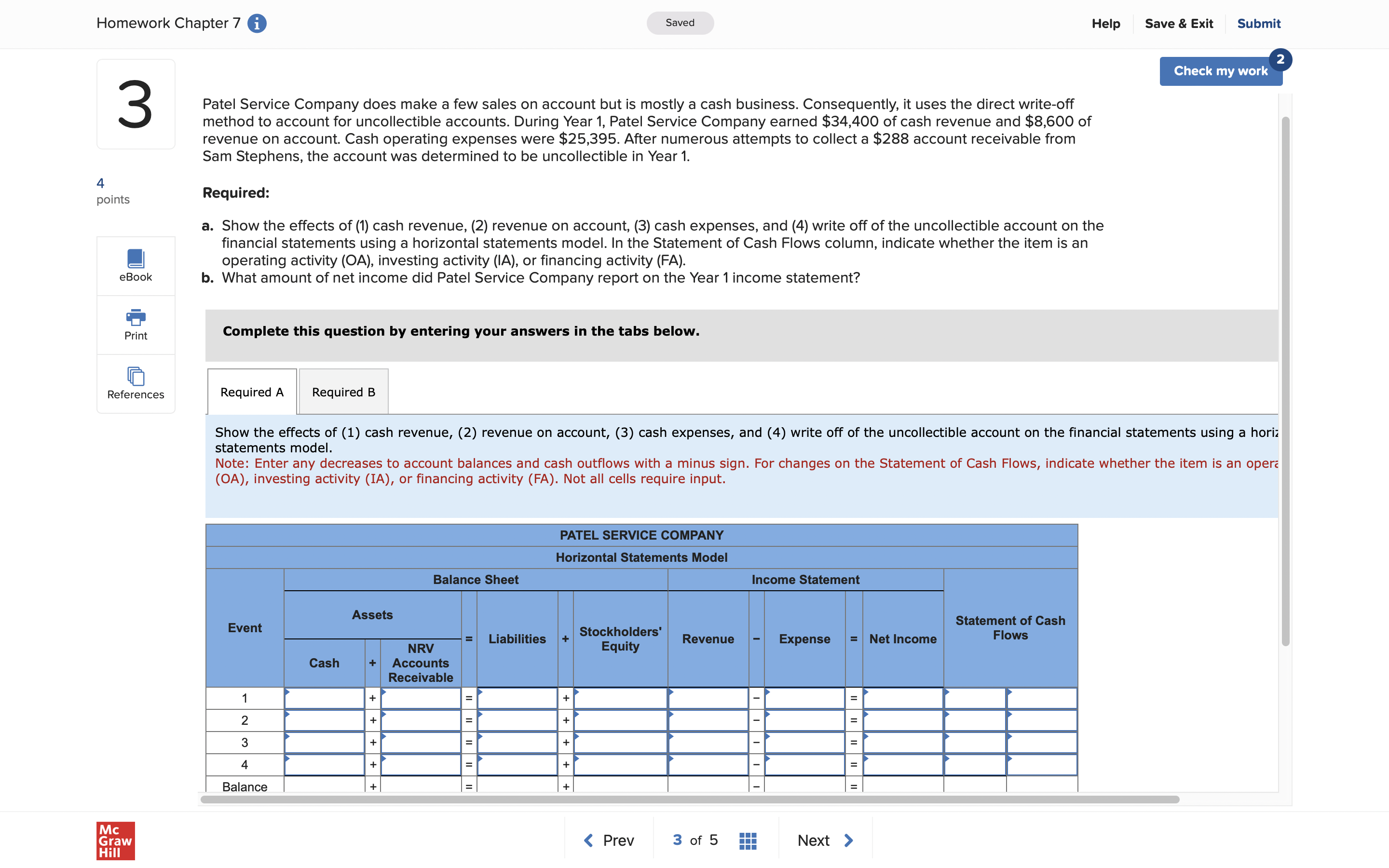 Homework Chapter 7 Saved Help Save & Exit Submit