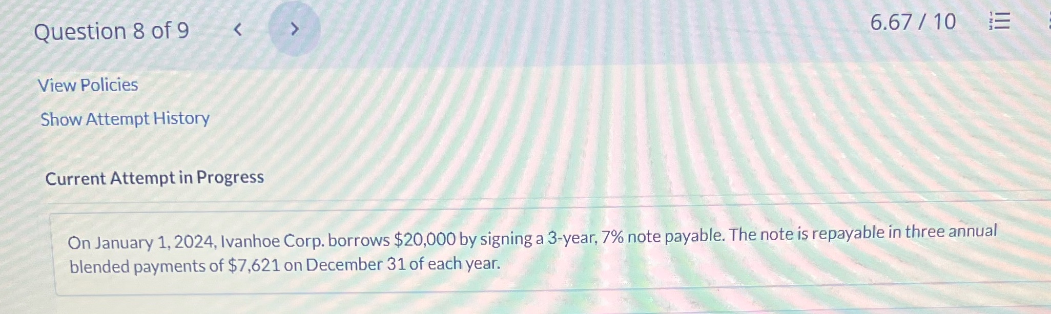 15-8 What amount would be reported as current and