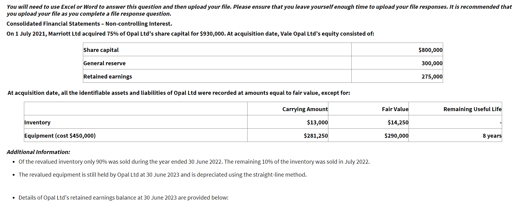 You will need to use Excel or Word to answer this