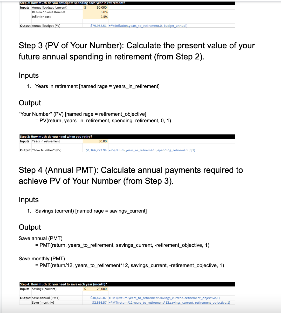 Mini Project: Retirement Objectives (5 points)
