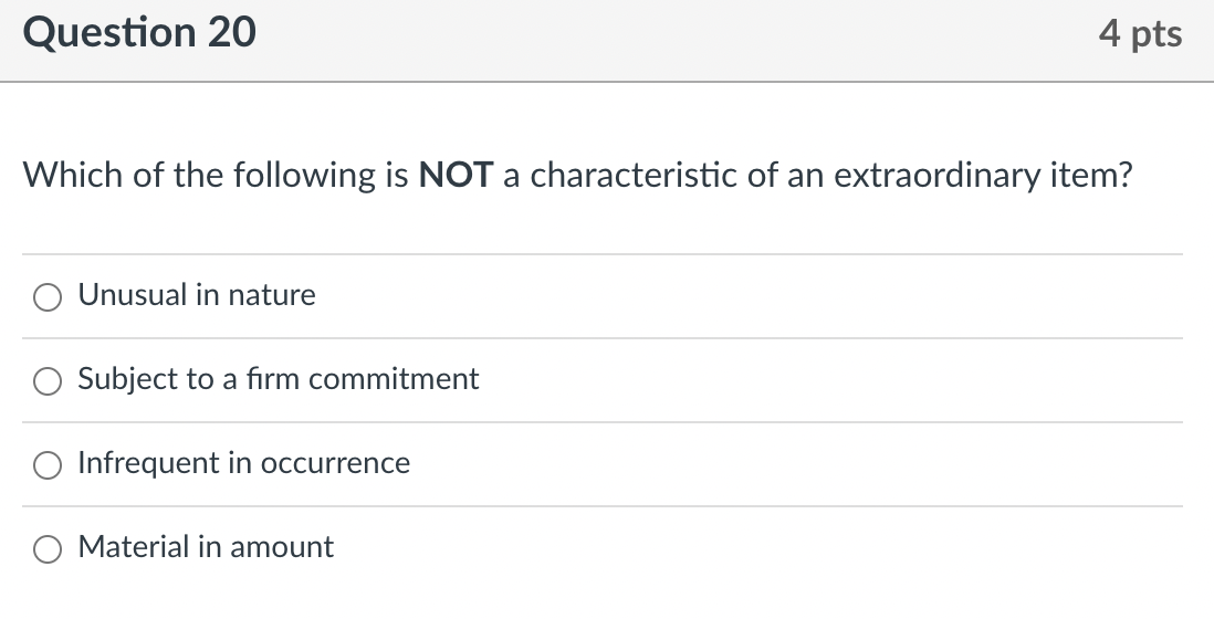 Question 19 4 pts In a restructuring it is