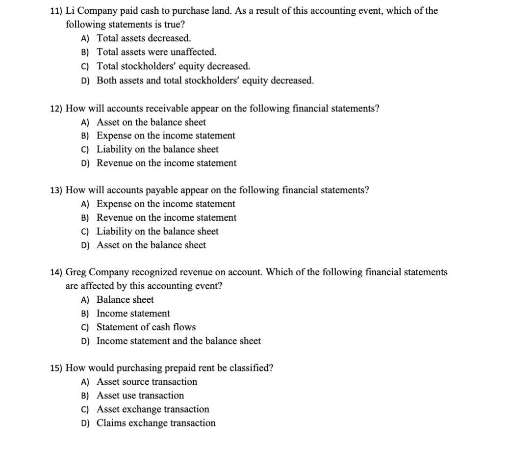 MULTIPLE CHOICE - Choose the one alternative that