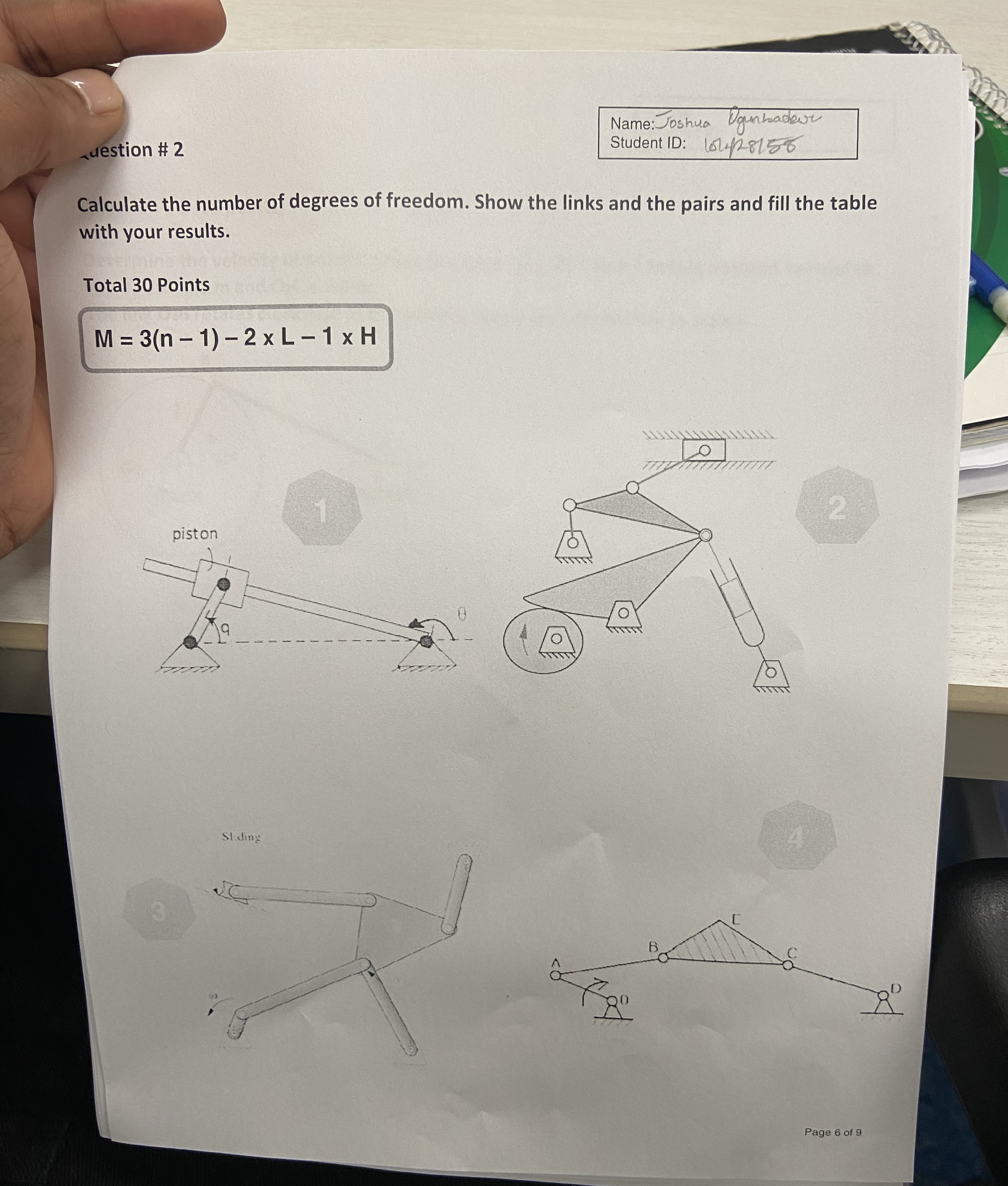 Name: Joshua Oginbader Student ID: 1 0 2 4 2 8 1