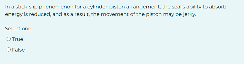 In a stick - slip phenomenon for a cylinder -
