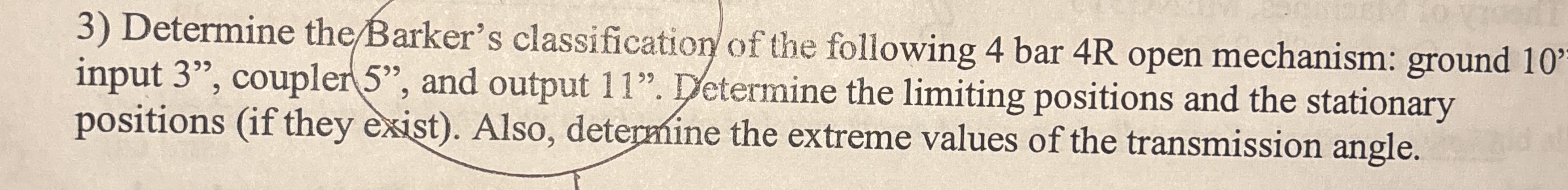 Determine the Barker's classification of the