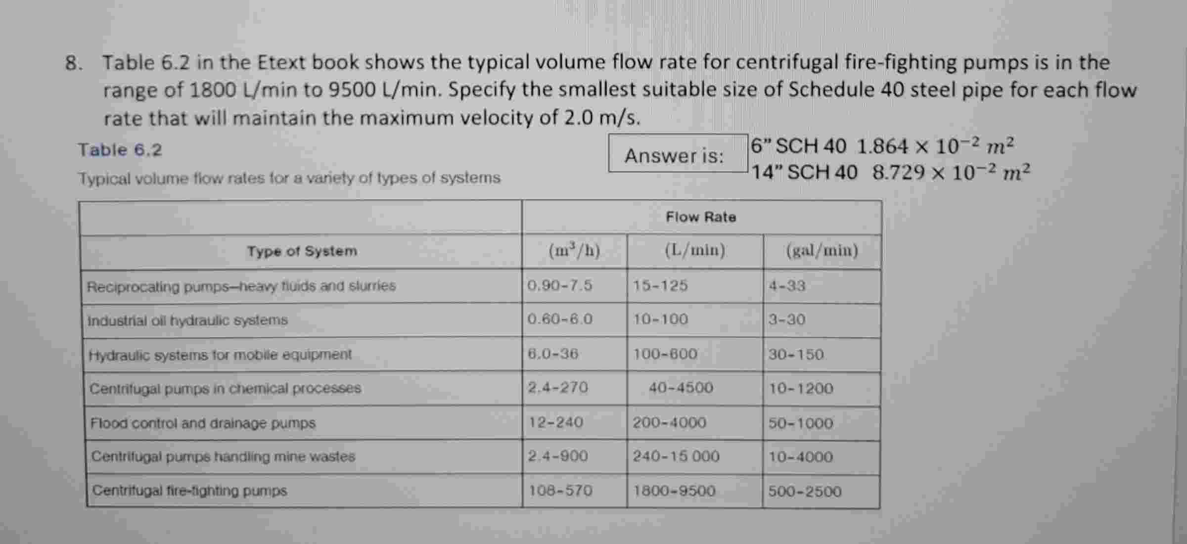 8 . Table 6 . 2 in the Etext book shows the