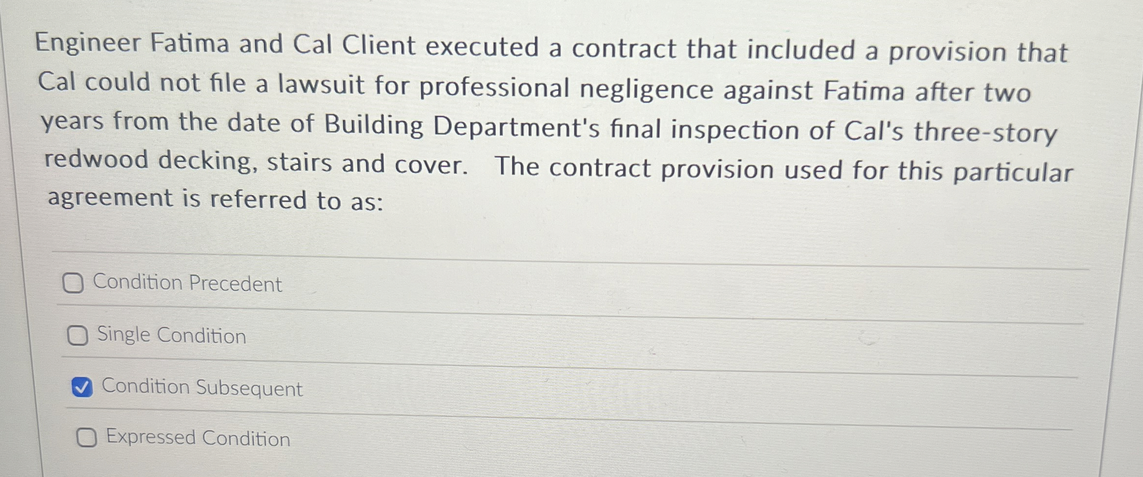 Engineer Fatima and Cal Client executed a