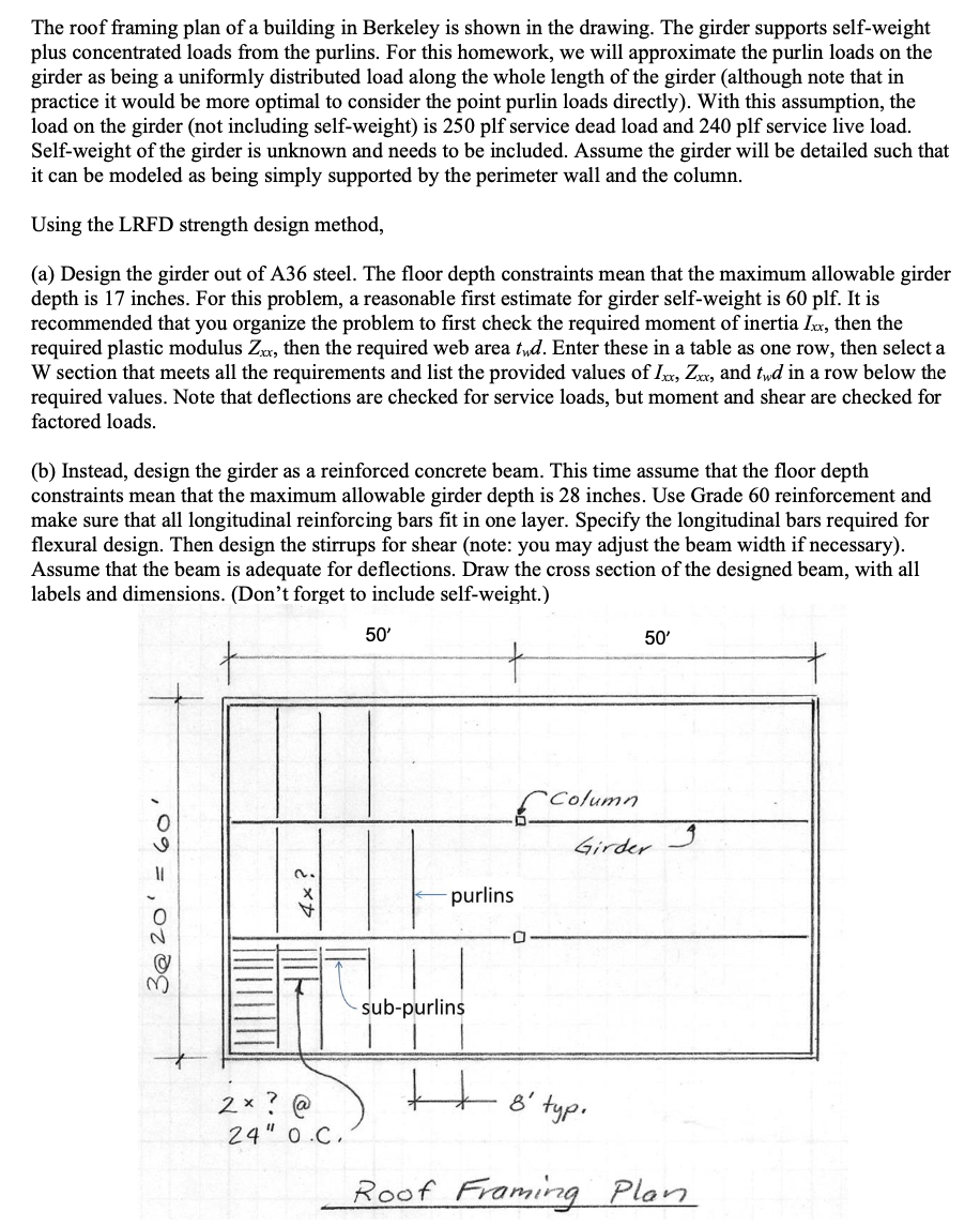The roof framing plan of a building in Berkeley