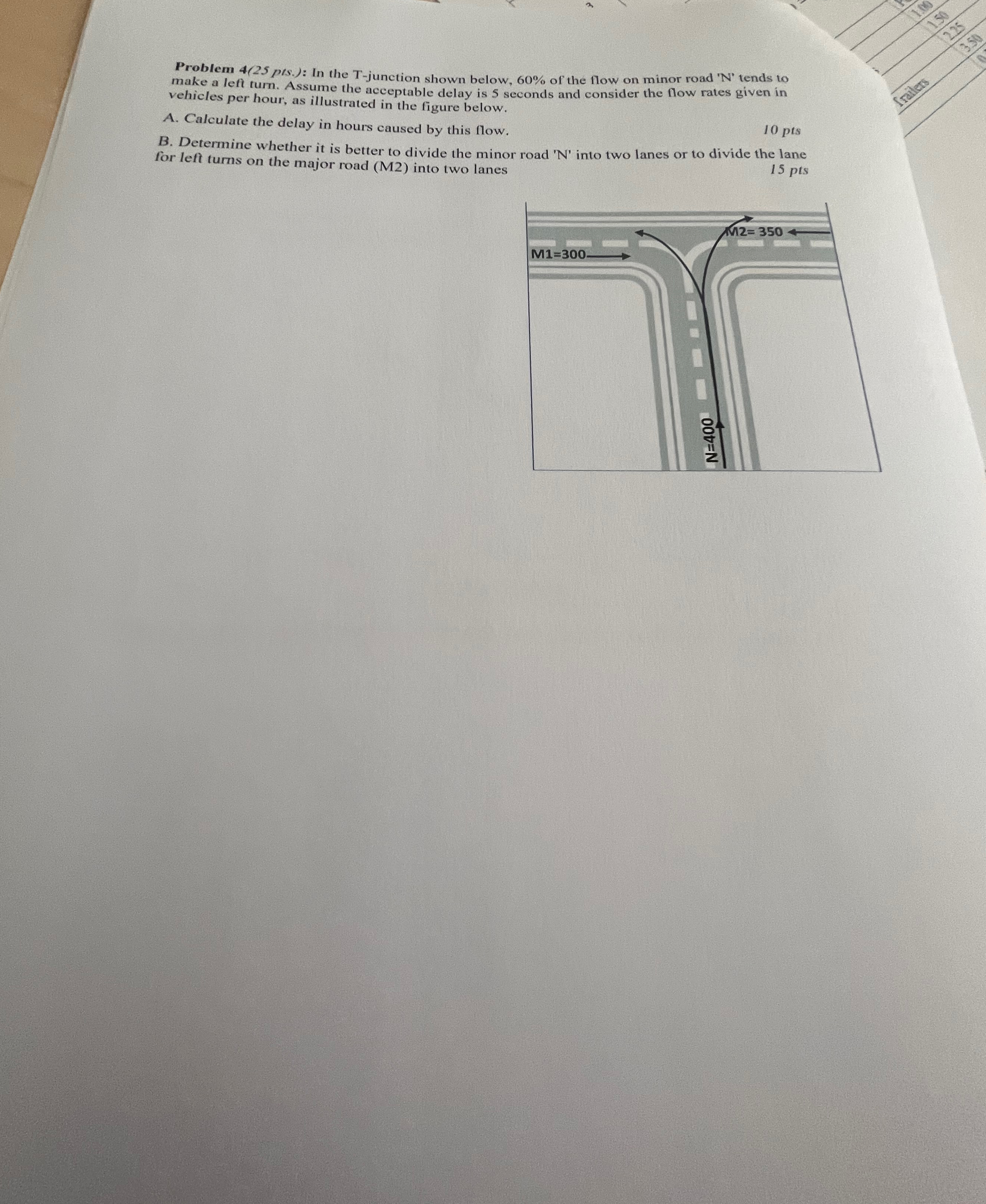 Problem 4 ( 2 5 p / s . ) : In the T - junction