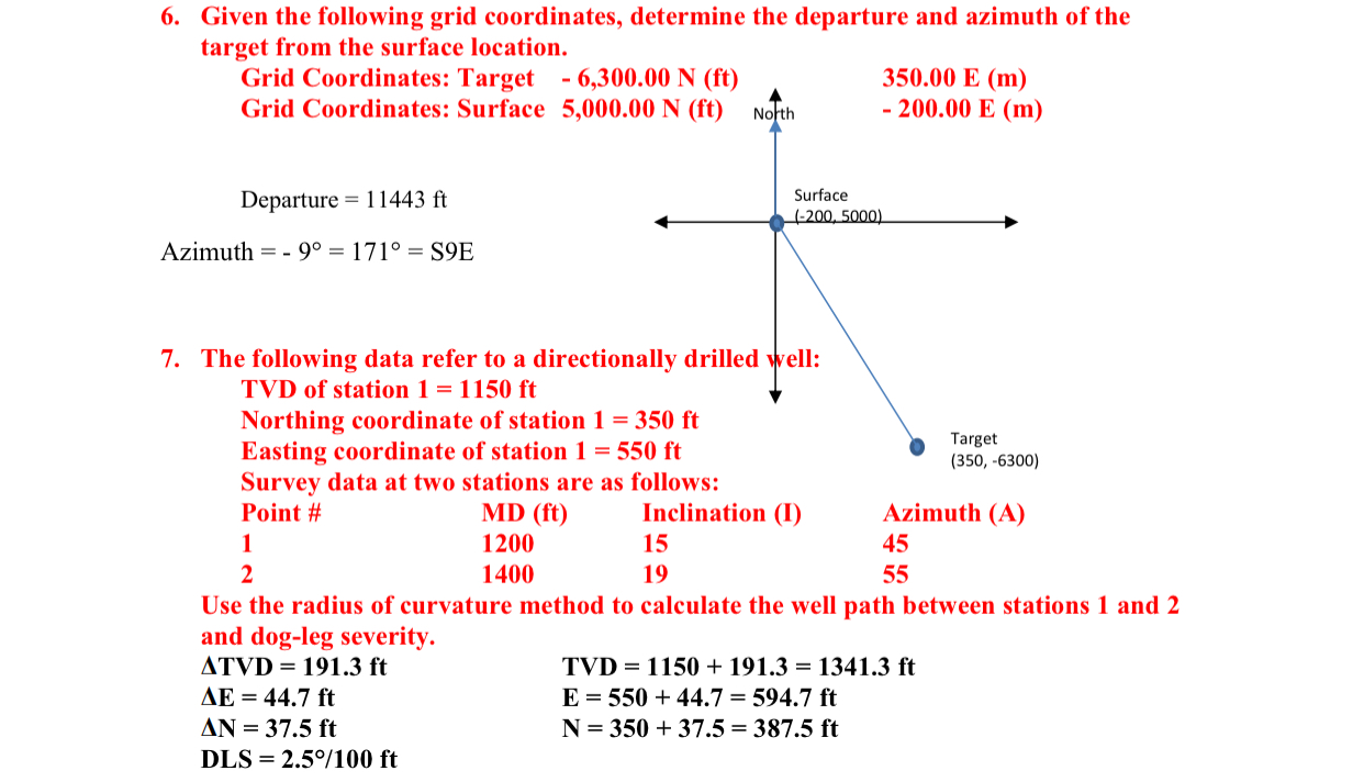 Given the following grid coordinates, determine