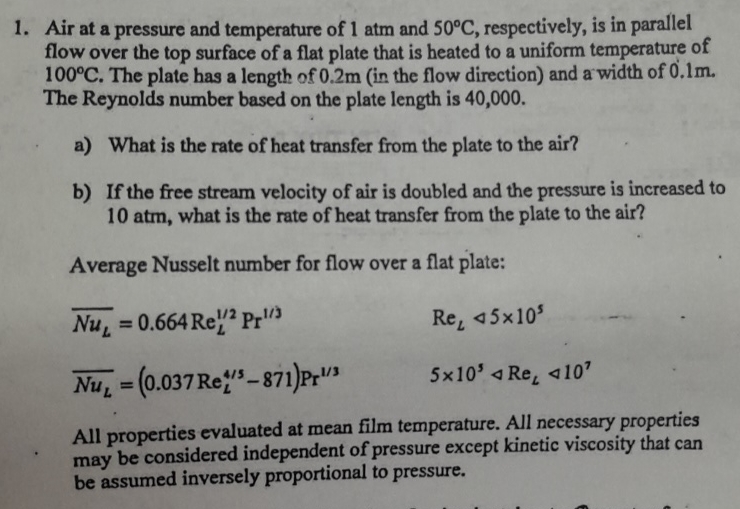 Air at a pressure and temperature of 1 atm and 5