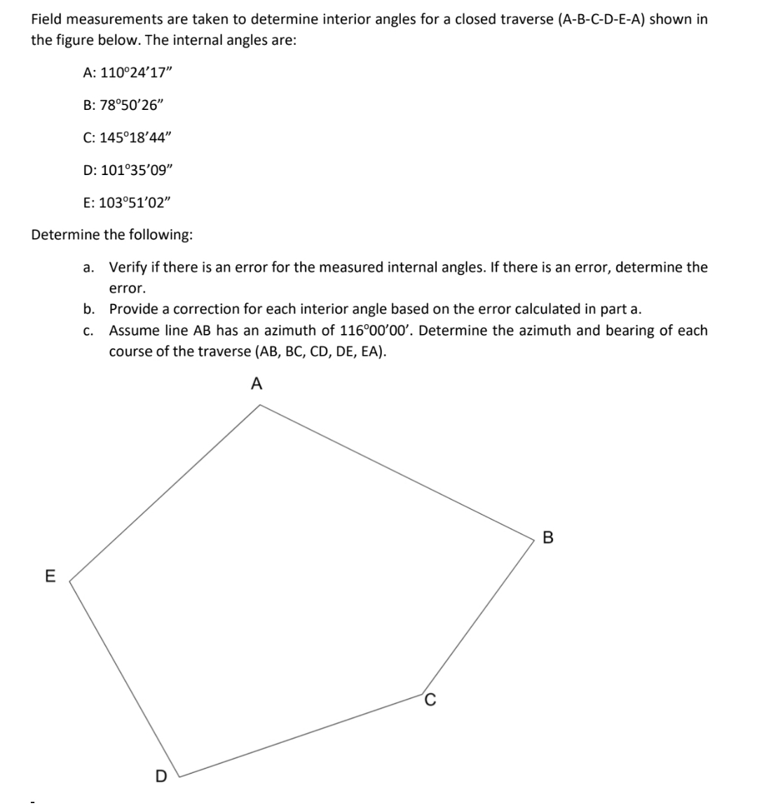 Field measurements are taken to determine