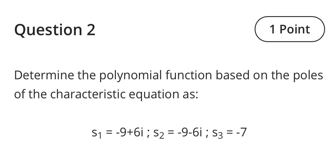 Using matlab Determine the polynomial function