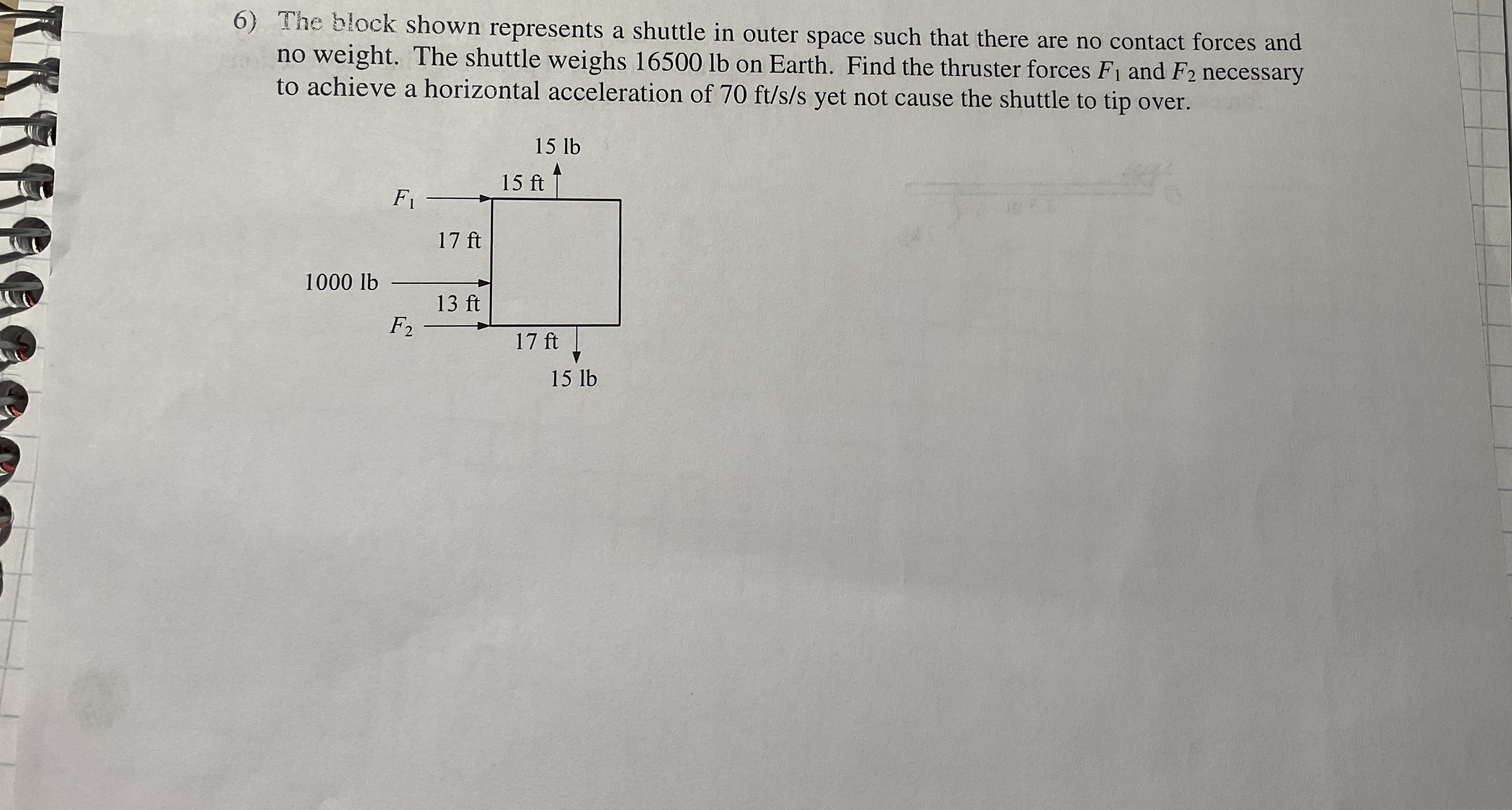 The block shown represents a shuttle in outer