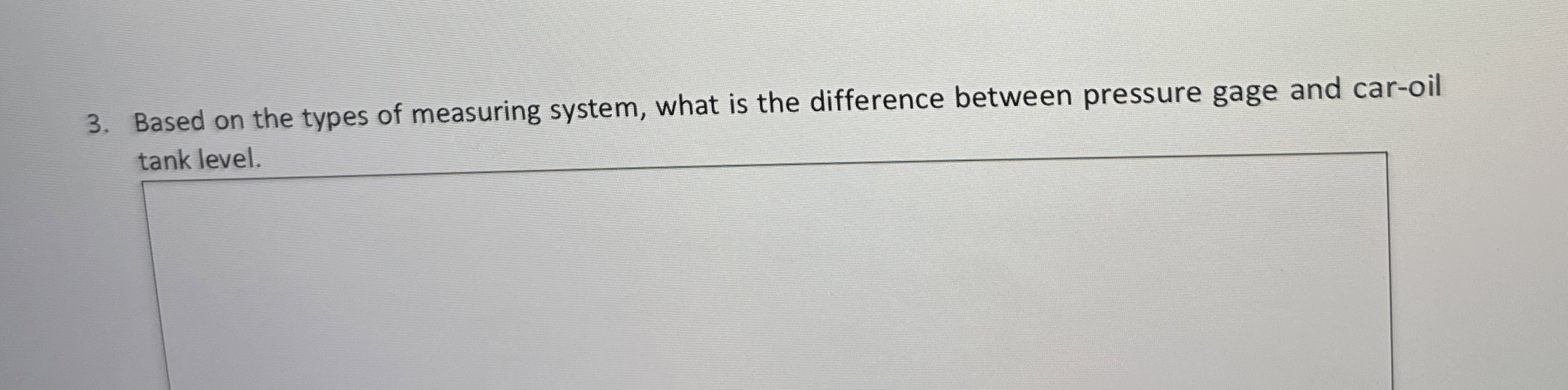 Based on the types of measuring system, what is