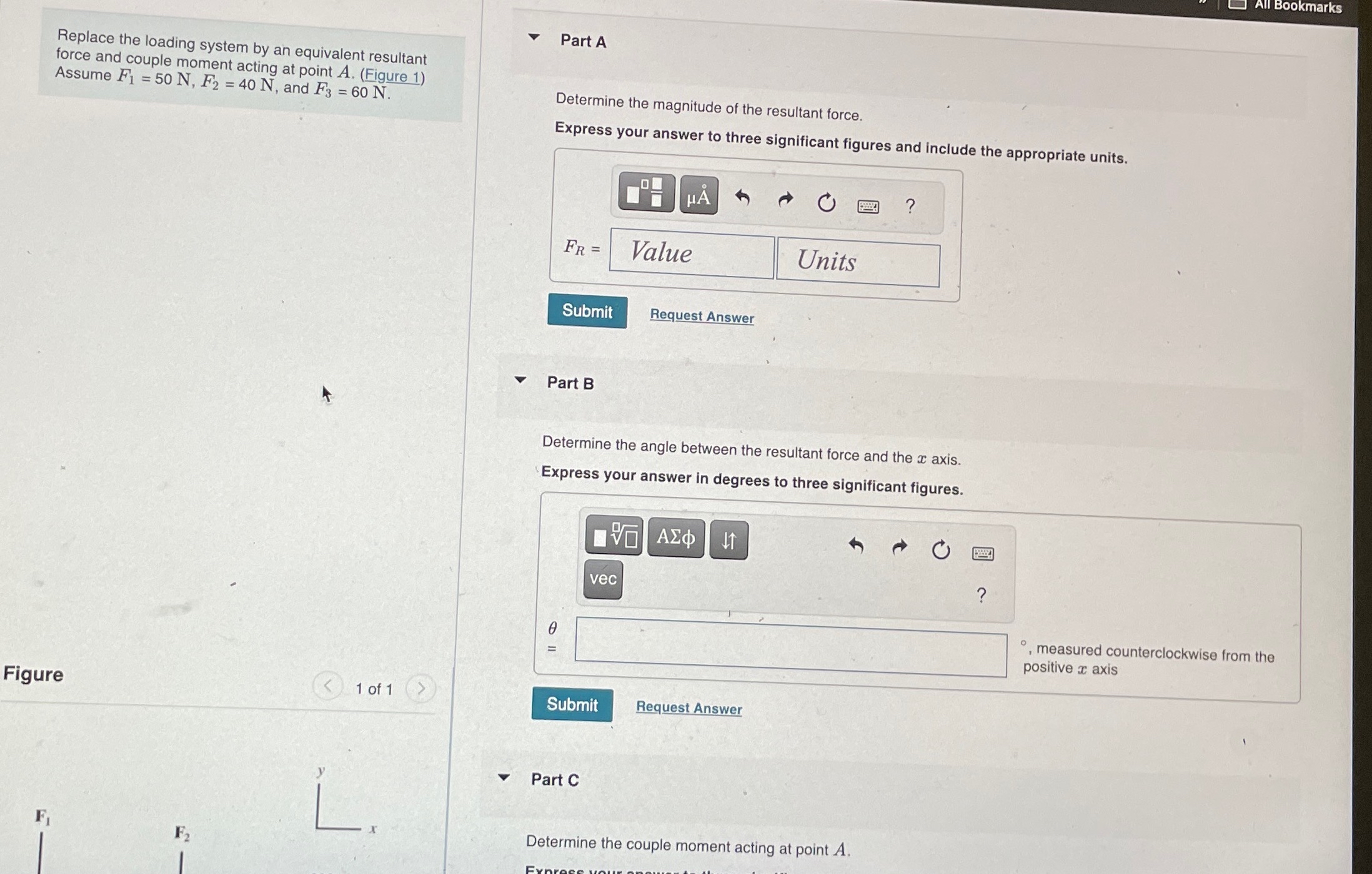 Replace the loading system by an equivalent