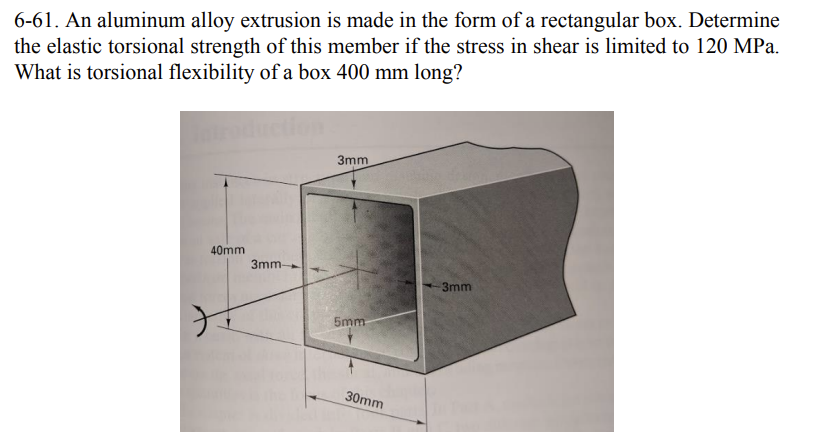6 - 6 1 . An aluminum alloy extrusion is made in