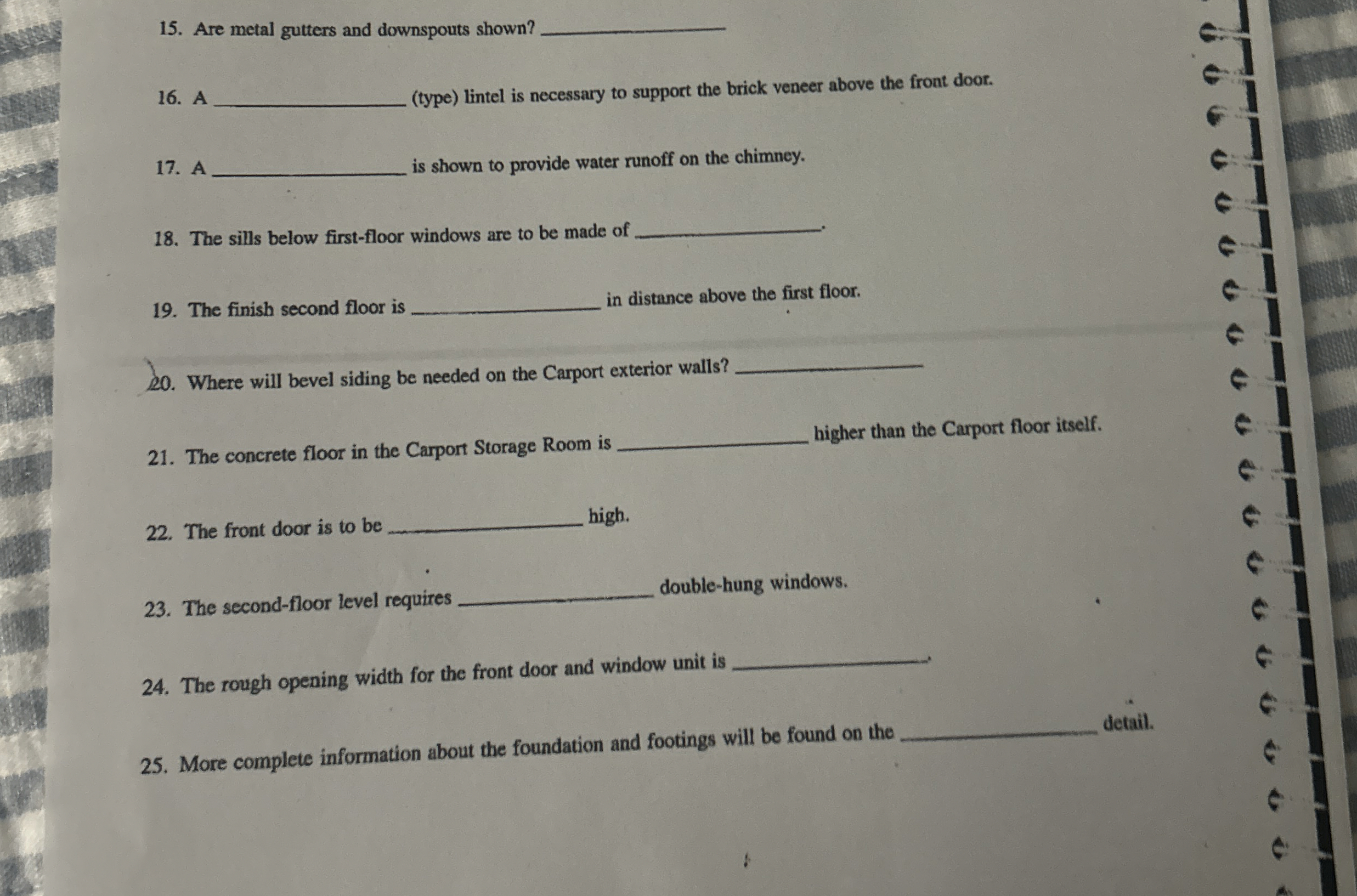 Are metal gutters and downspouts shown? A ( type