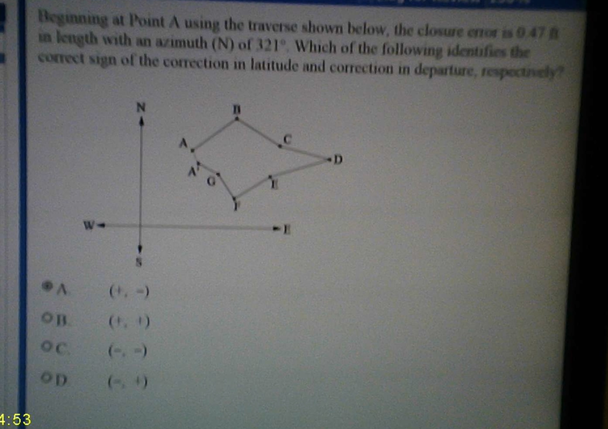 4 3 - Beginning at Point A using the traverse