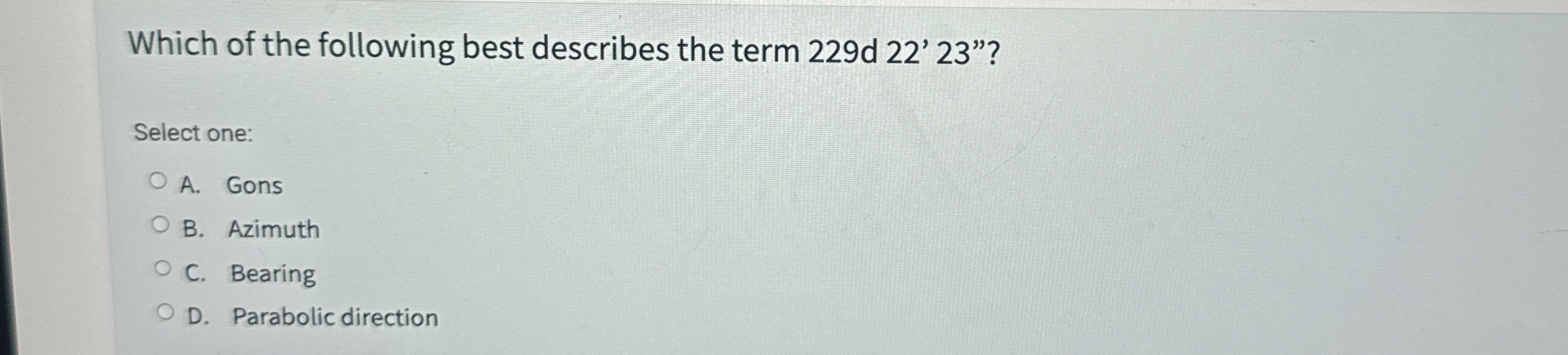 Which of the following best describes the term 2