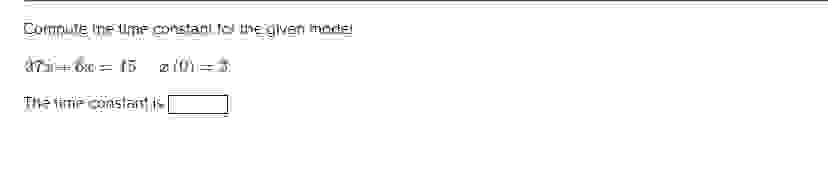 Compute the time constant