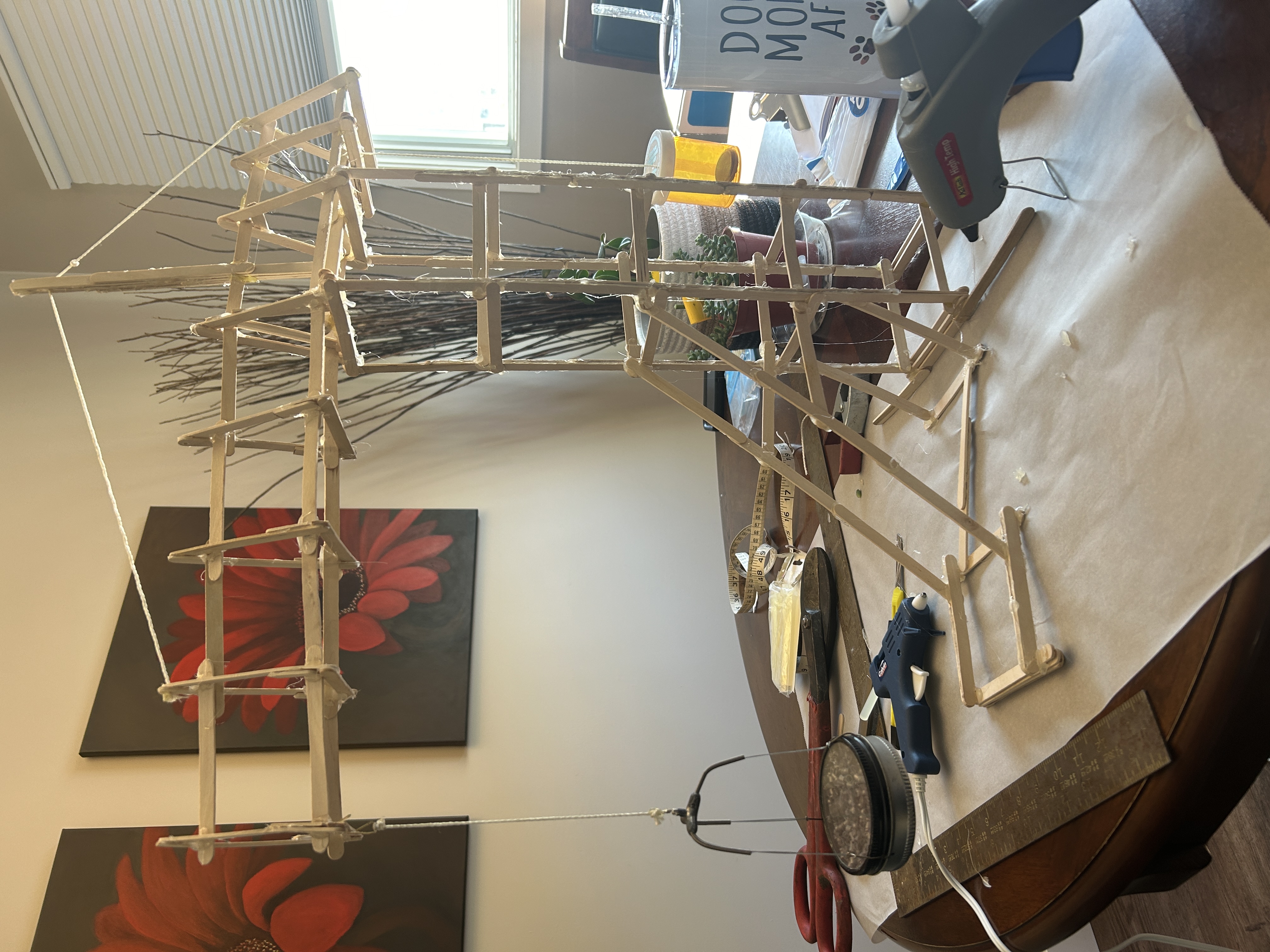 please draw a free body diagram of my crane and