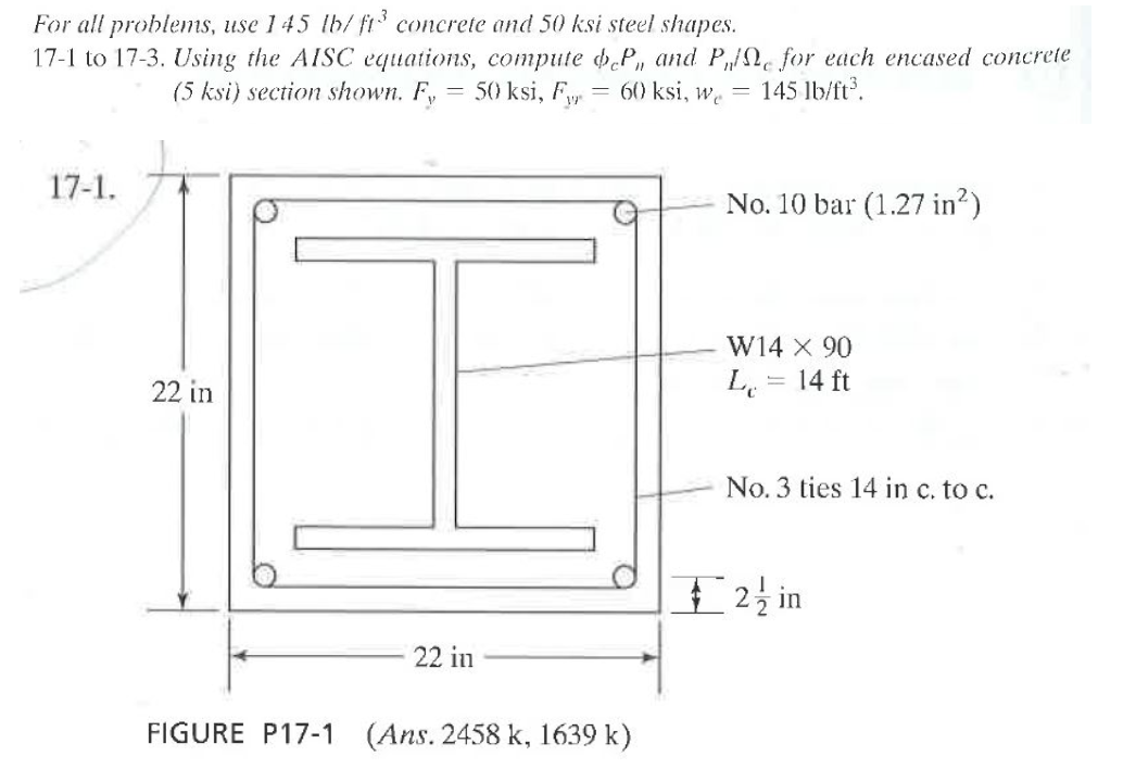 For all problems, use 1 4 5 l b f t 3 concrete