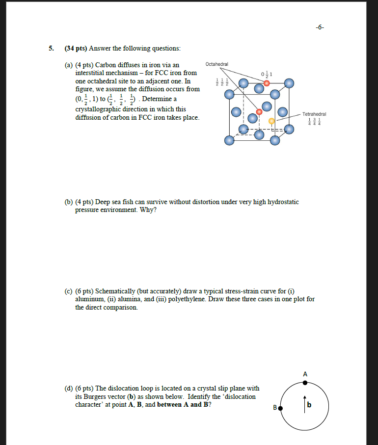 ( 3 4 pts ) Answer the following questions: ( a )