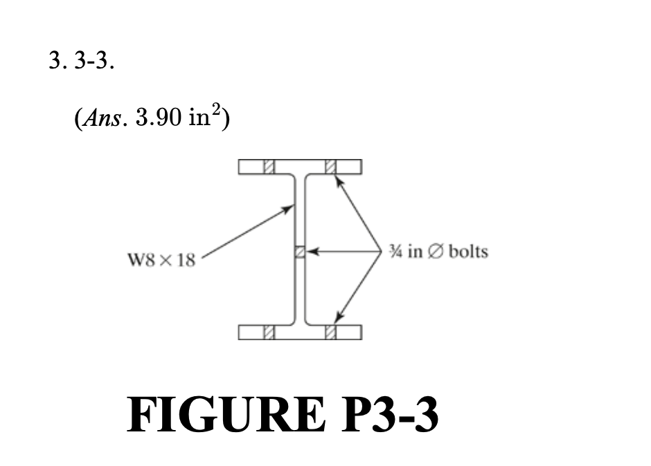 c 3 - 3 . ( Ans . 3 . 9 0 i n 2 ) FIGURE P 3 - 3