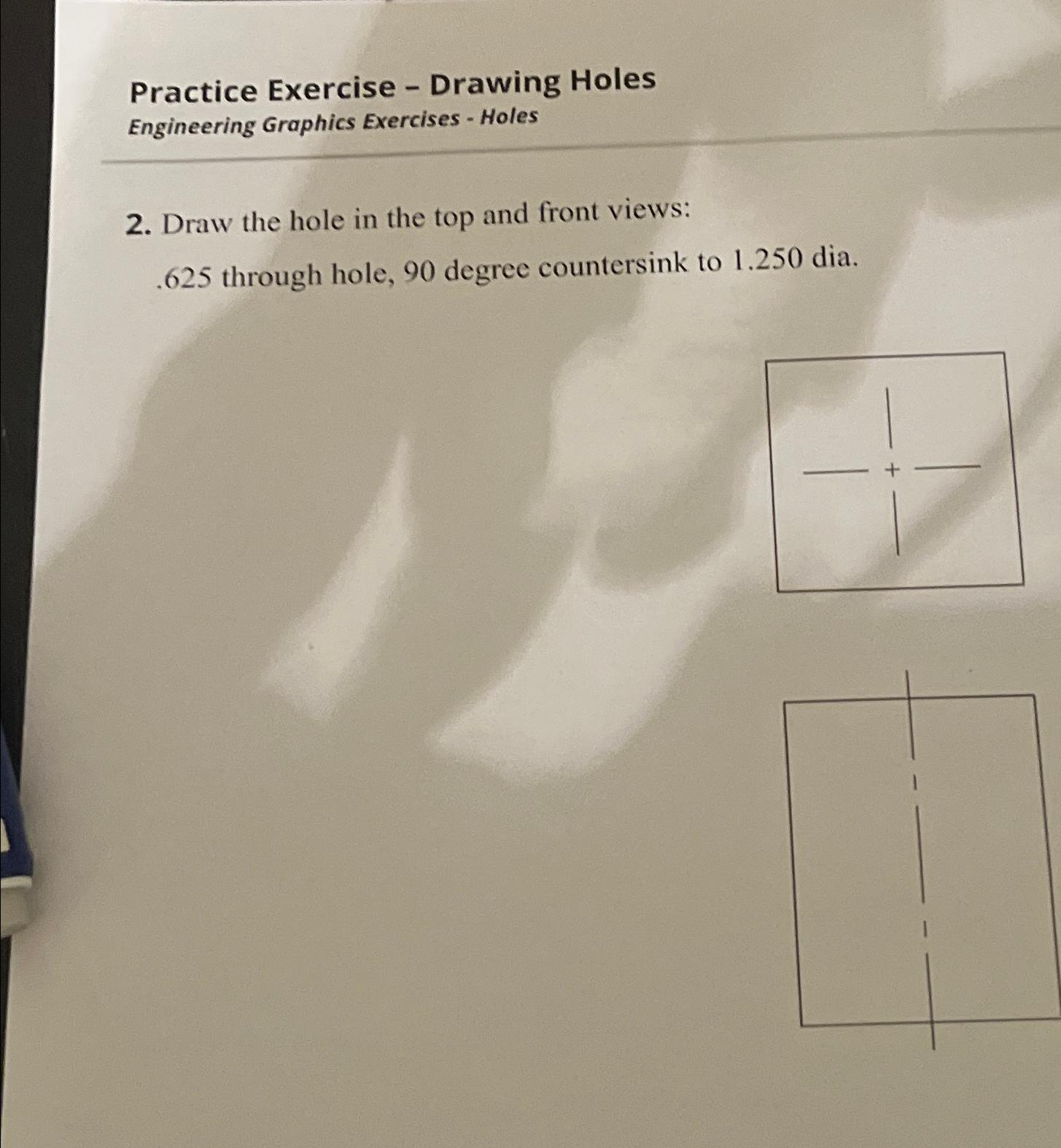 Practice Exercise - Drawing Holes Engineering