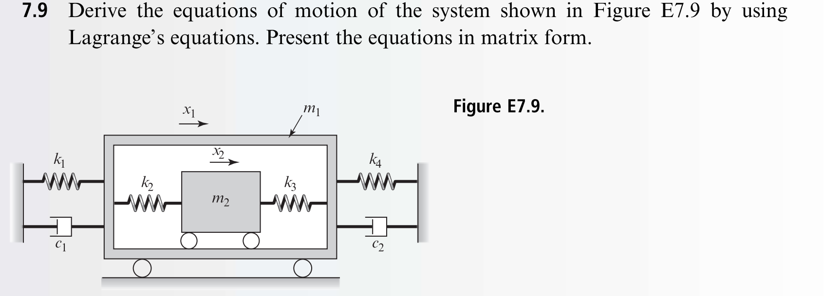 7 . 9 Derive the equations of motion of the