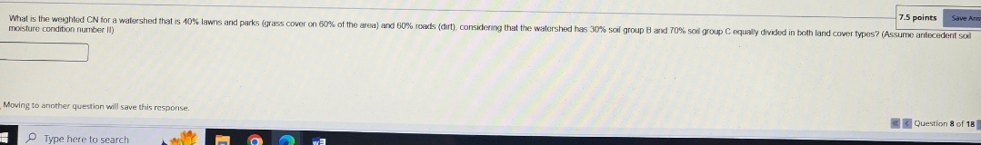 moisture condition number II ) Moving to another