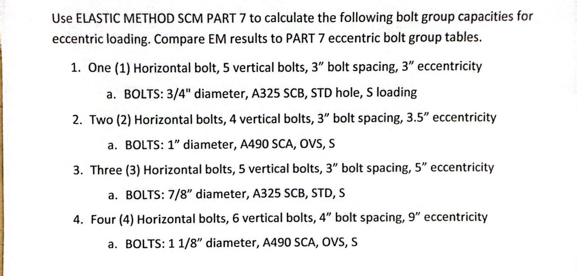 Use ELASTIC METHOD SCM PART 7 to calculate the
