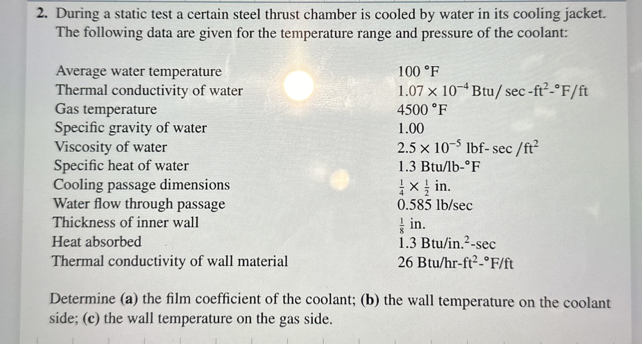 During a static test a certain steel thrust