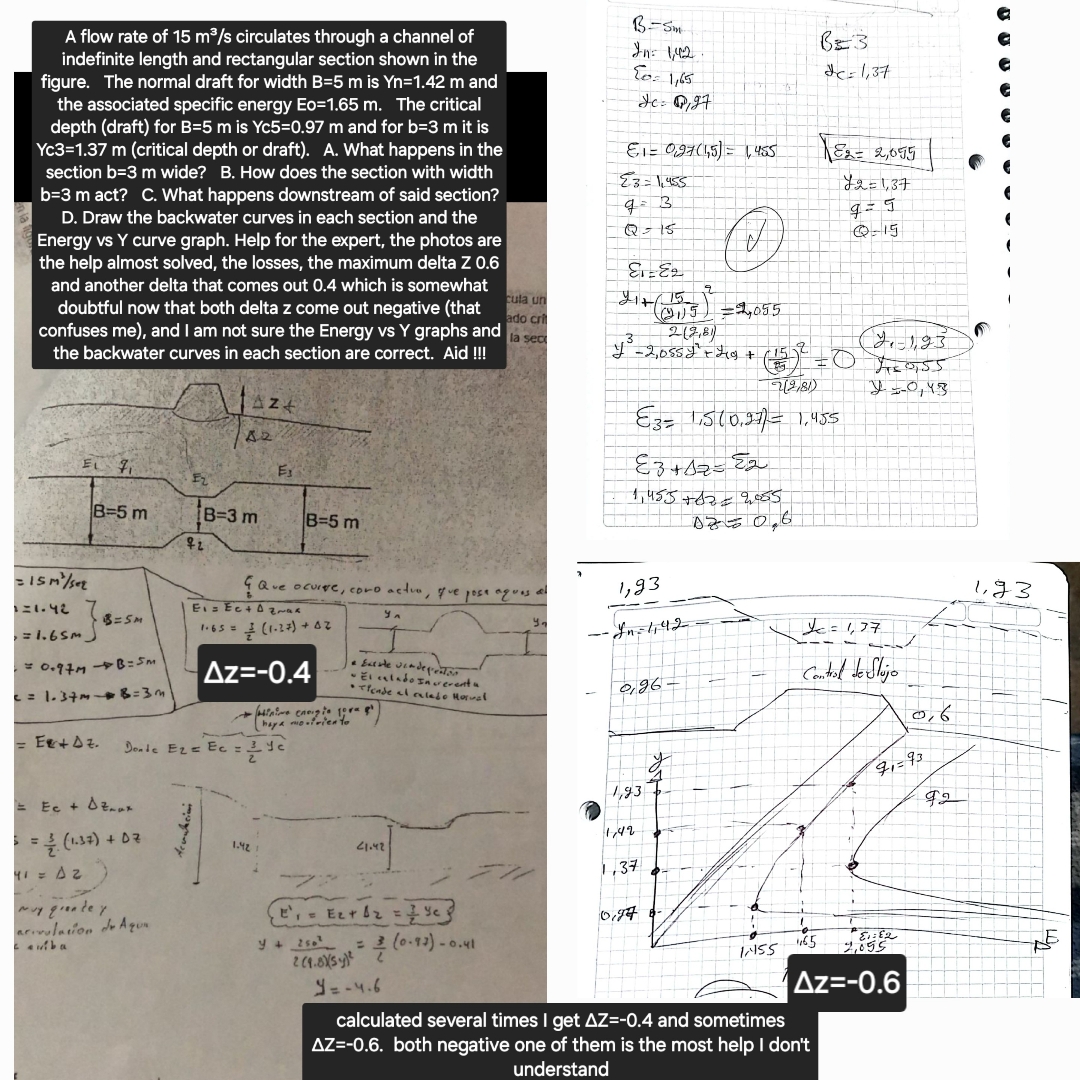 A flow rate of 1 5 ms circulates througha channel