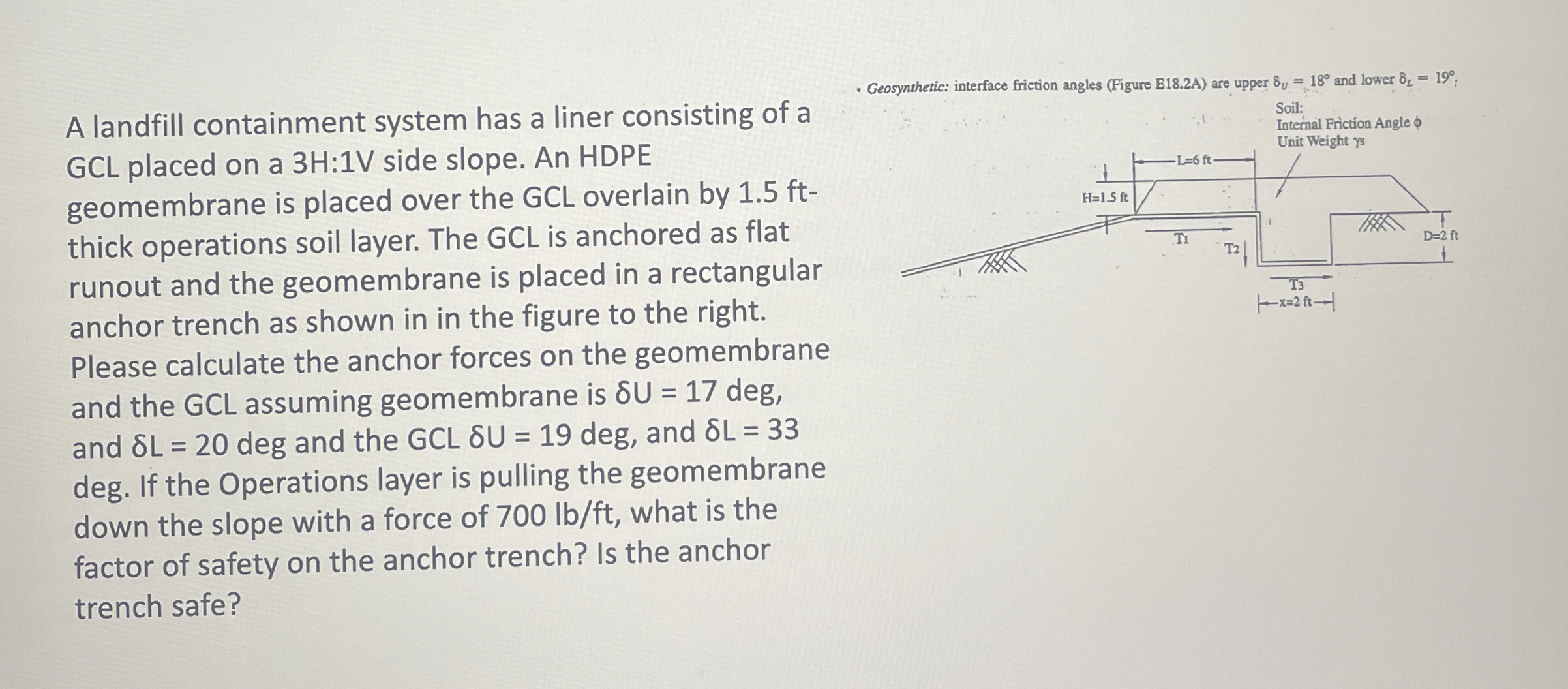 A landfill containment system has a liner