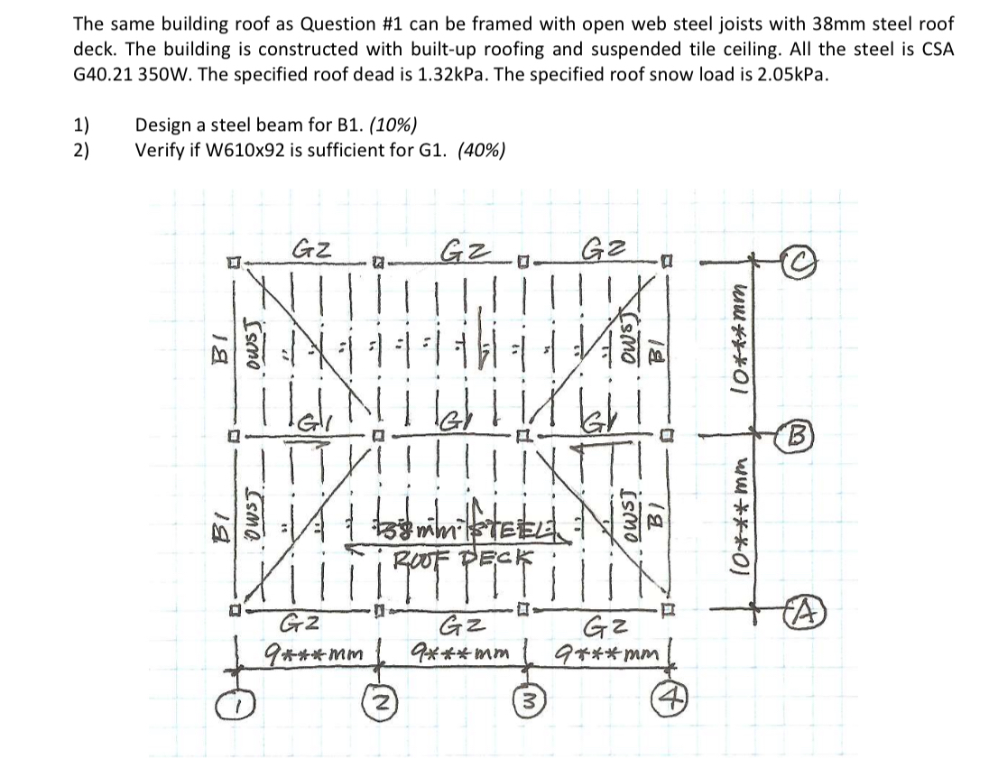 The same building roof as Question # 1 can be