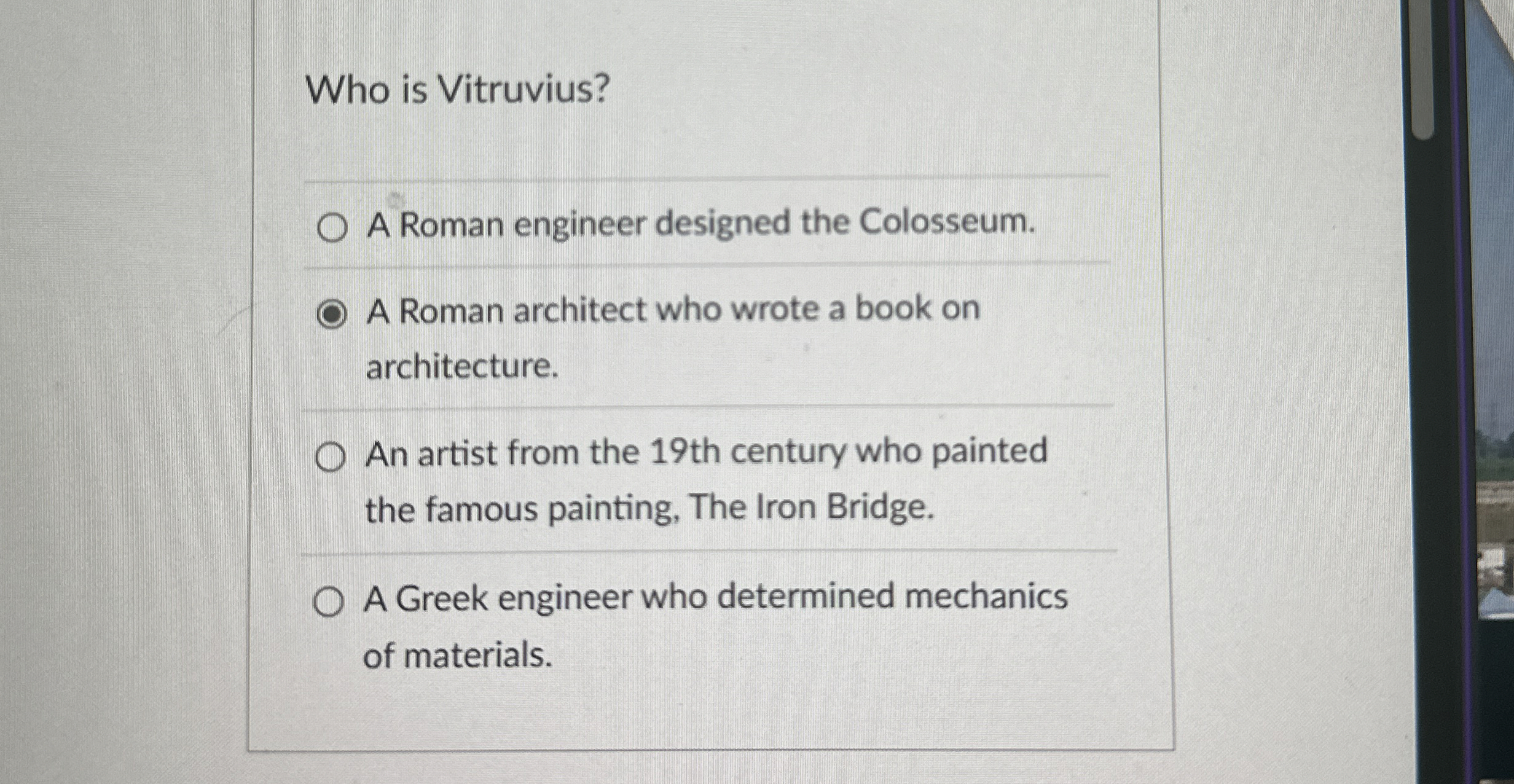 Who is Vitruvius? A Roman engineer designed the